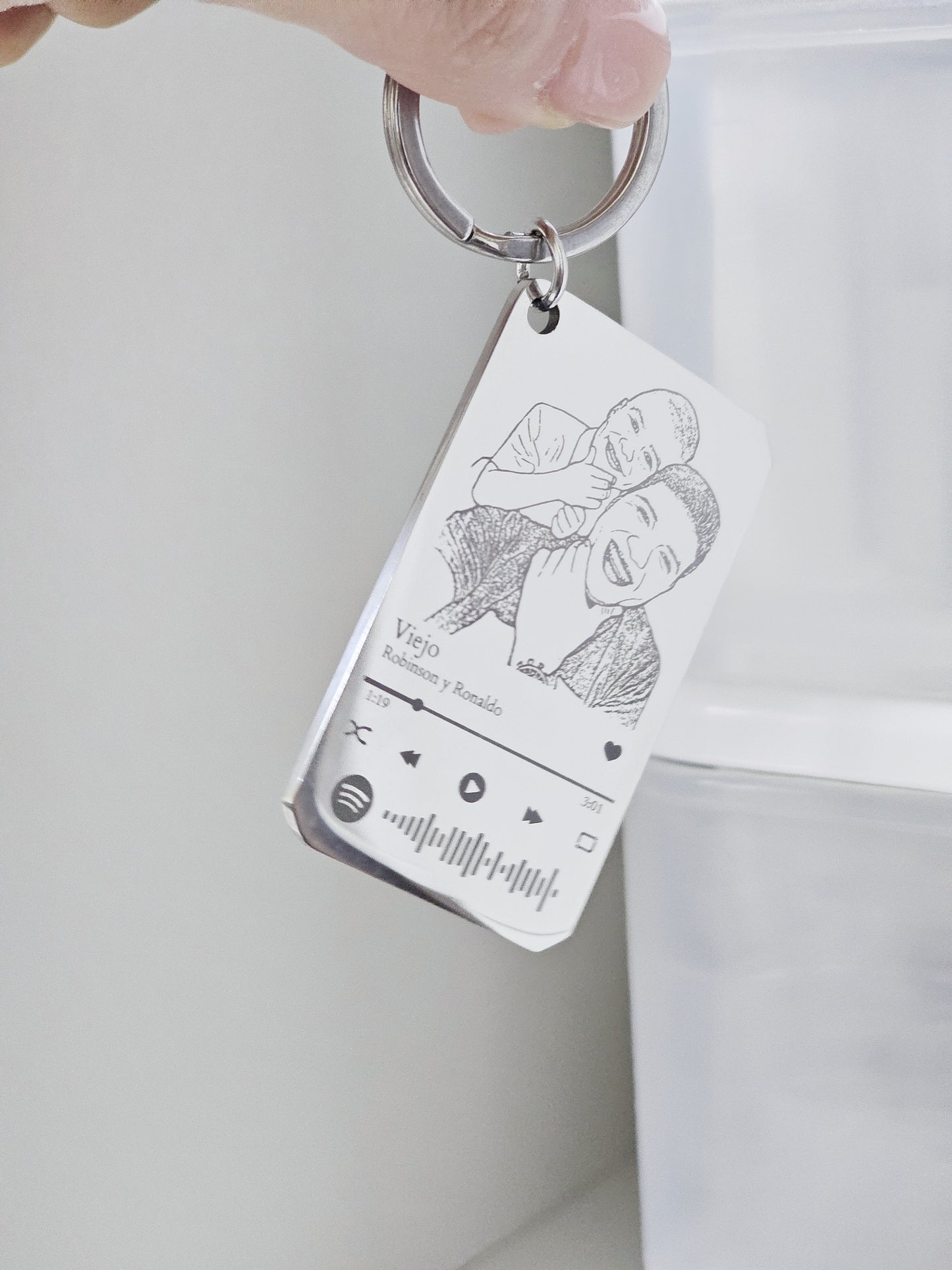 Llavero rectangular personalizado