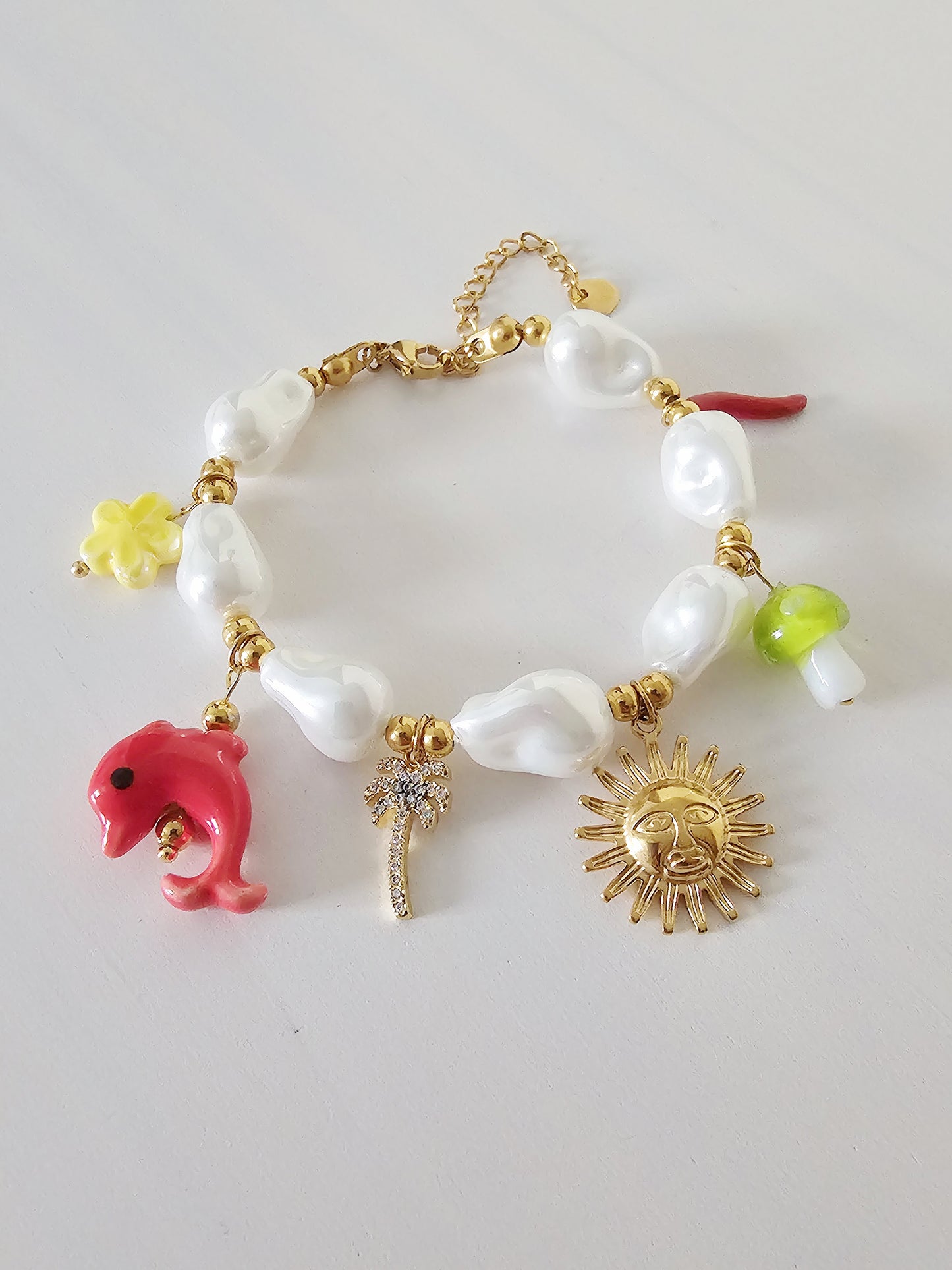 Chunky bracelet multicharms