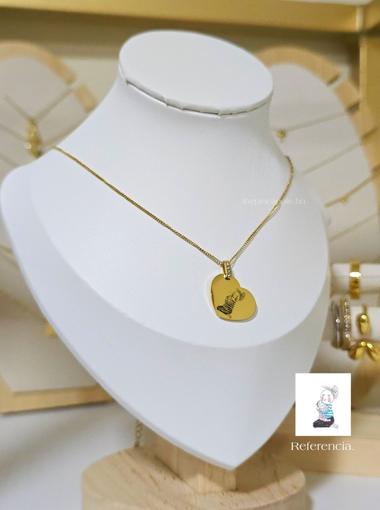 Collar de corazón para retrato