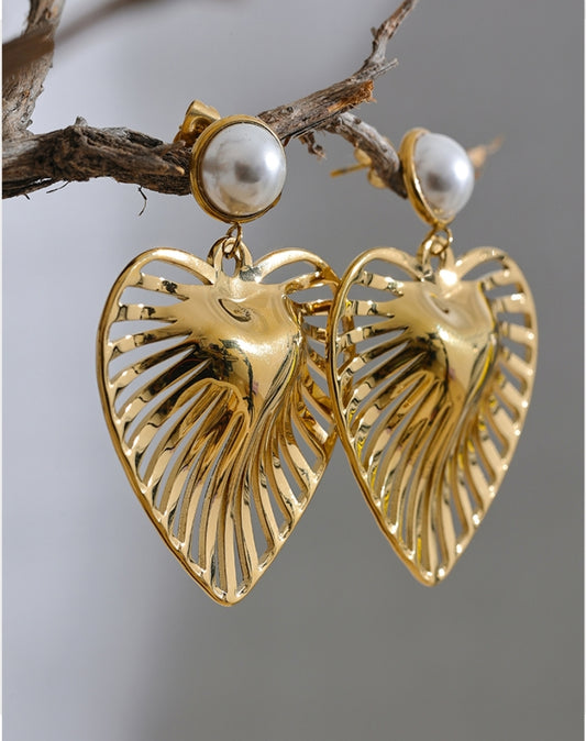 Big heart earrings