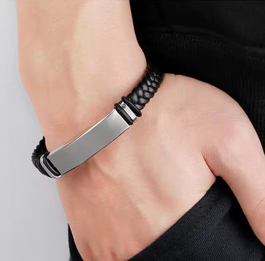 Pulsera de cuero para caballero