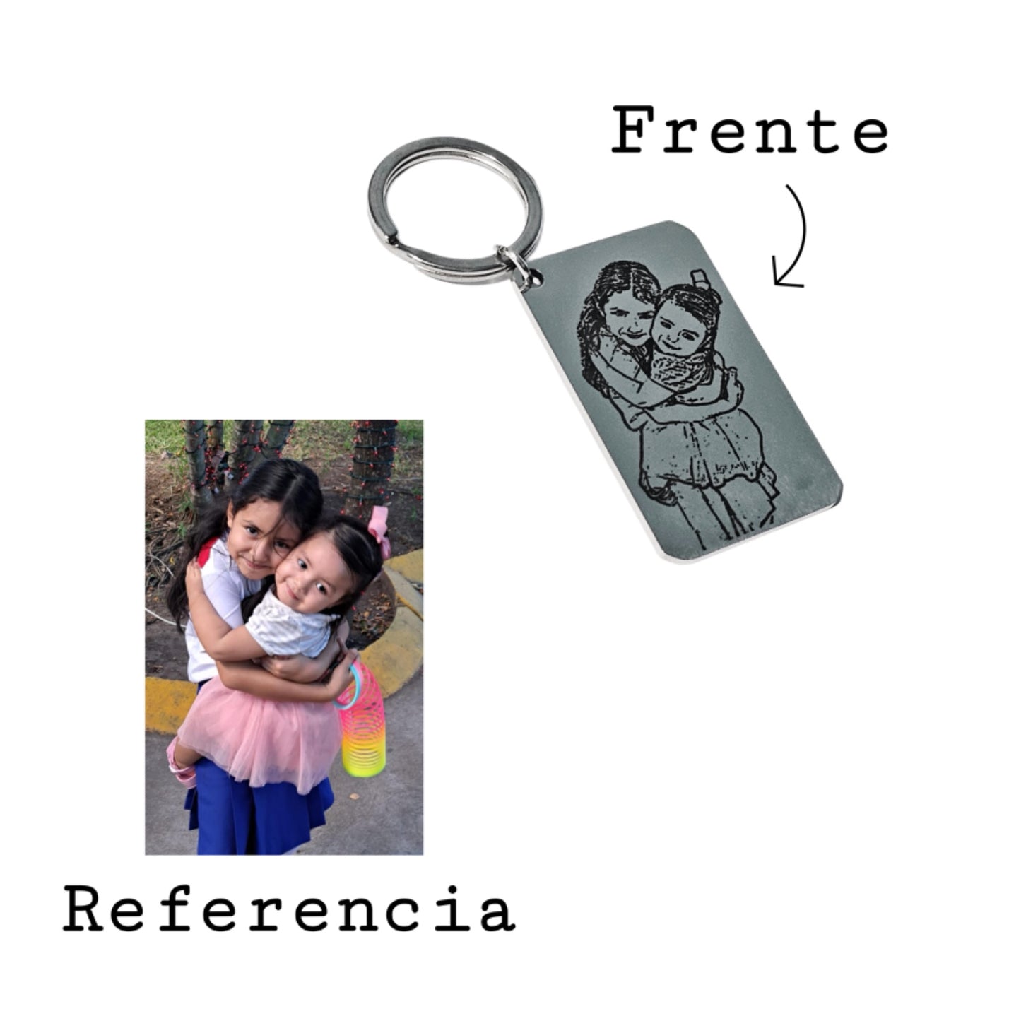 Llavero rectangular personalizado