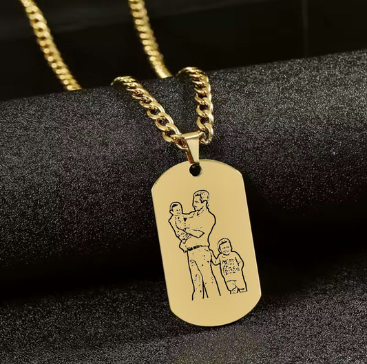 Cadena estilo militar-Gold