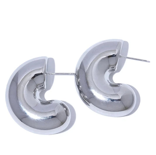 Baguette earrings (silver)