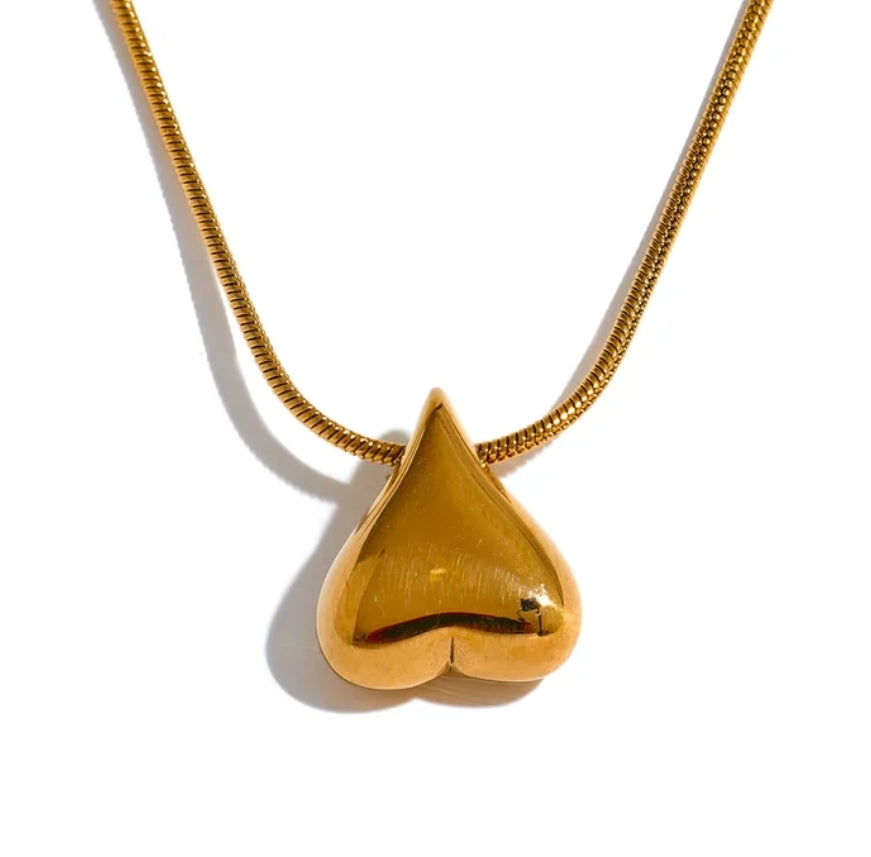 Golden heart necklace